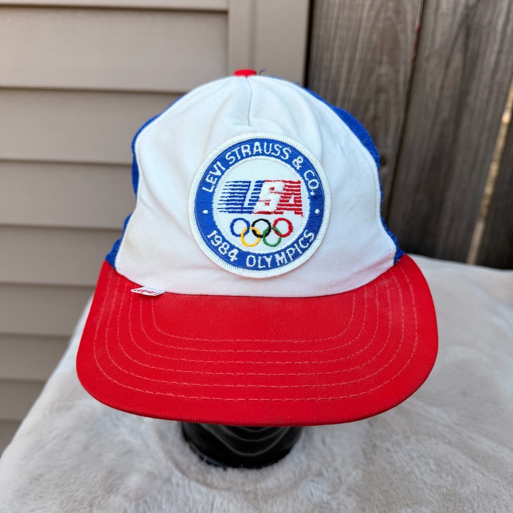 Vintage 1984 Levi's Red and White Olympics Cap